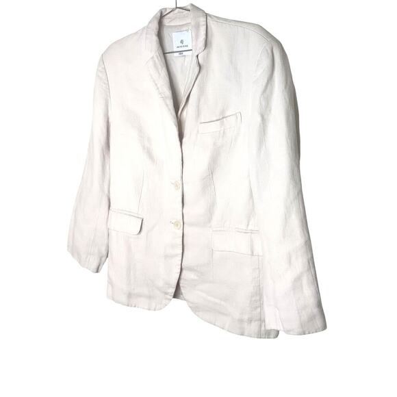 ANINE BING Linen Front Button Quinn Blazer - Picture 4 of 15